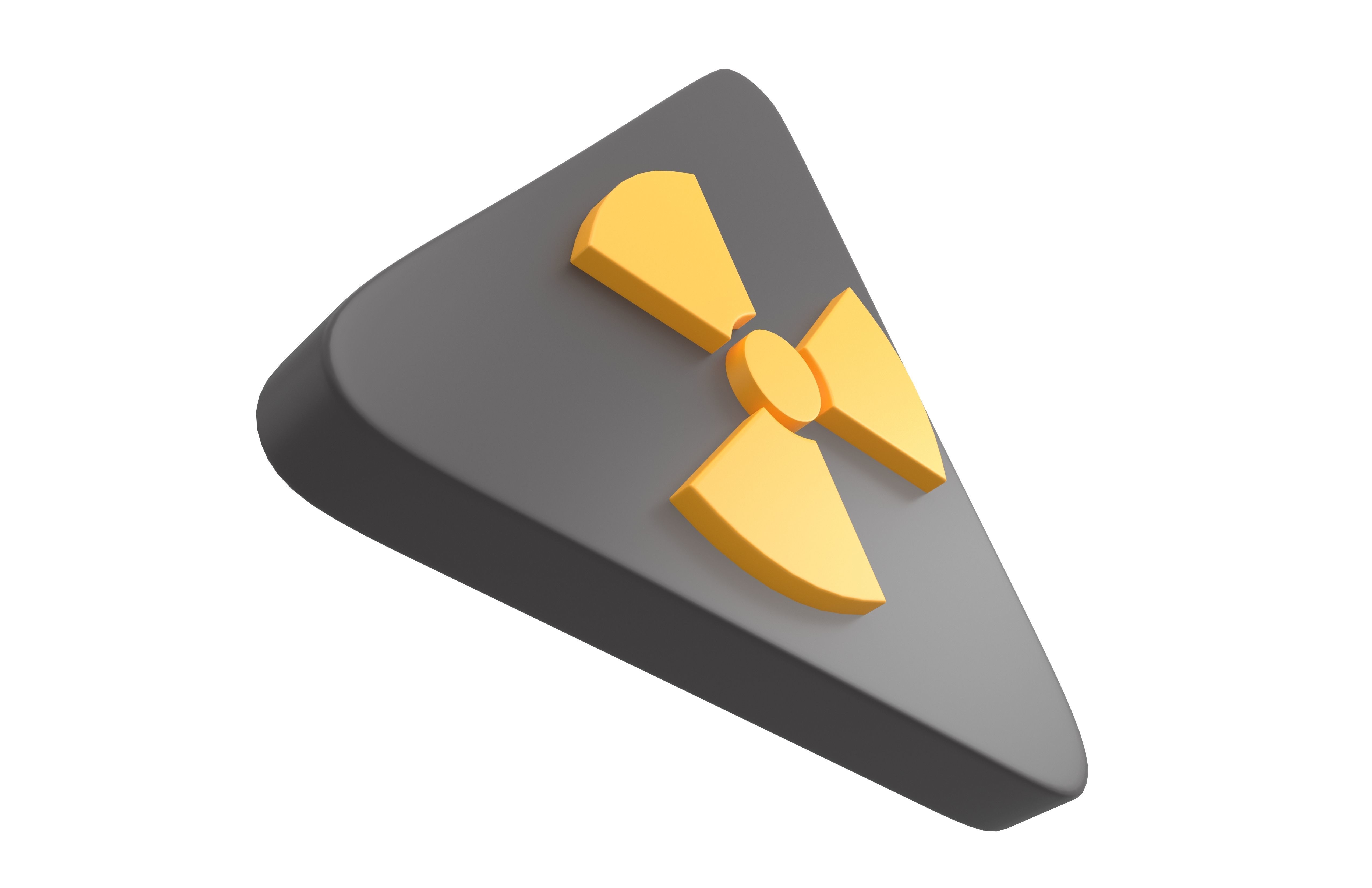 Radiation Symbol v2 004 Low-poly 3D model_3