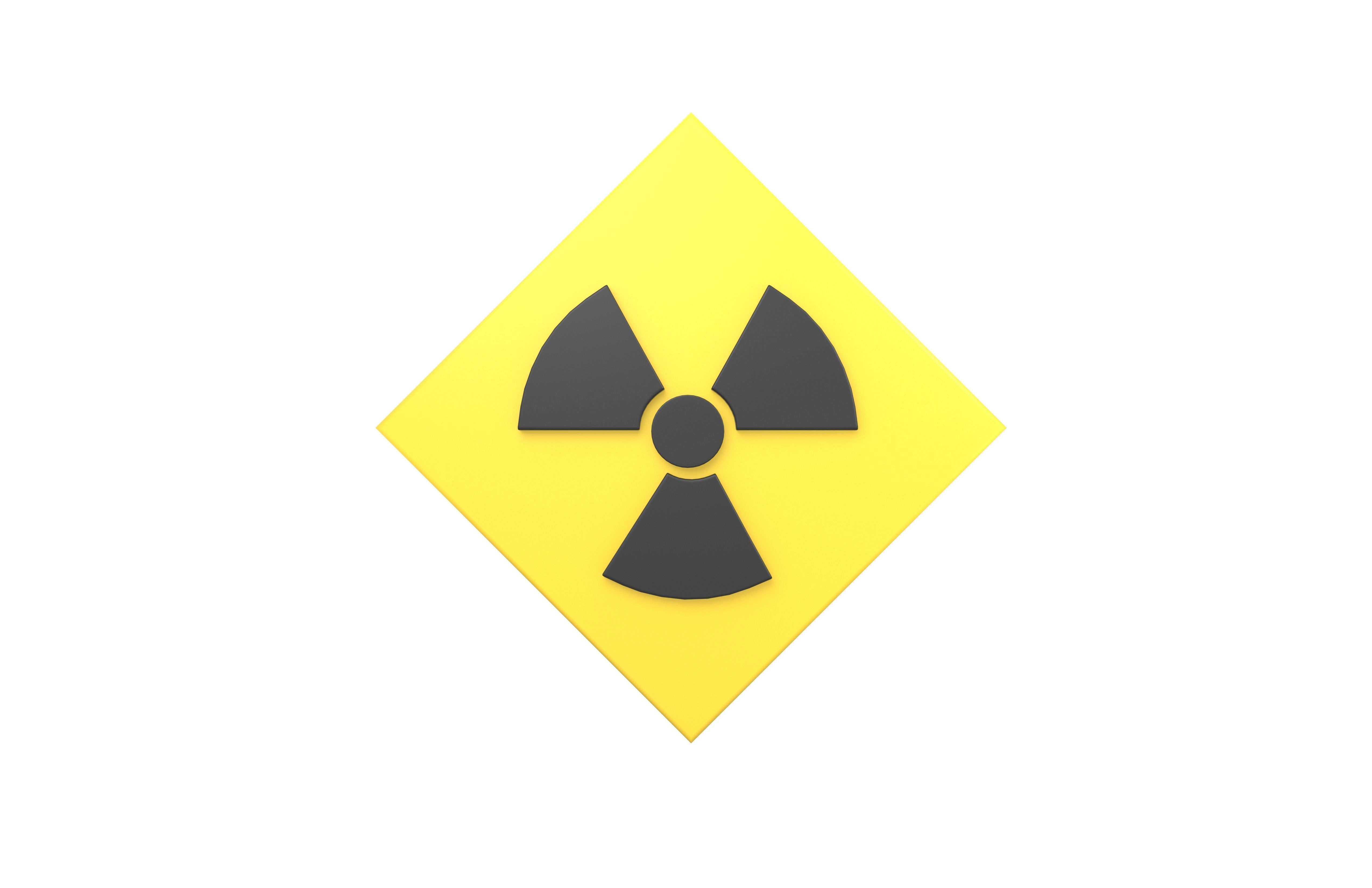 Radiation Symbol v3 001 Low-poly 3D model_2