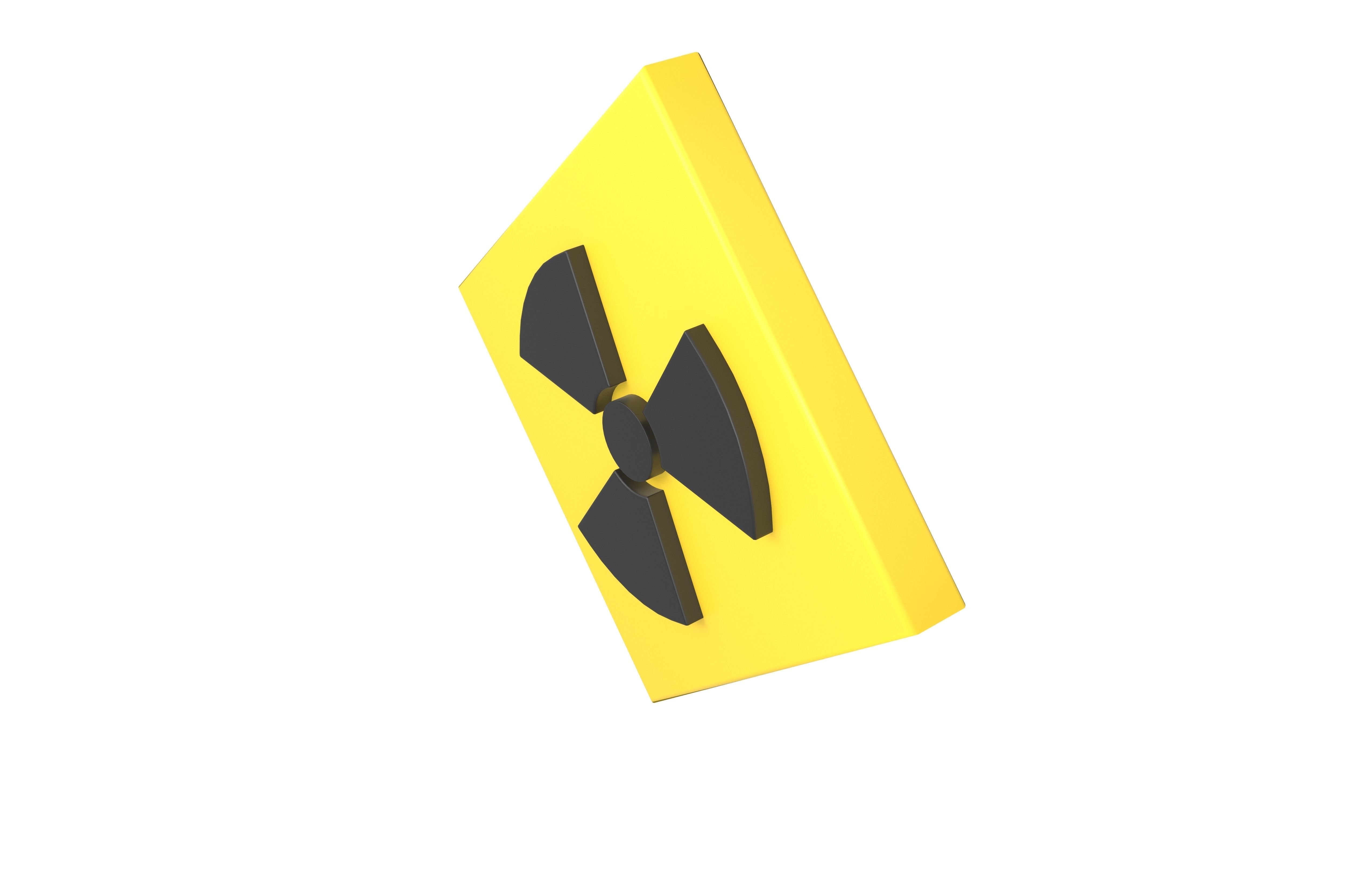 Radiation Symbol v3 001 Low-poly 3D model_3