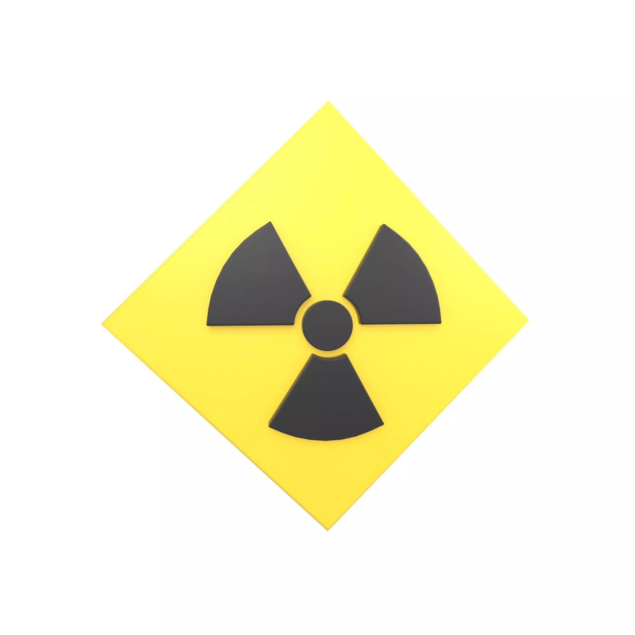 Radiation Symbol v3 001 Low-poly 3D model_0