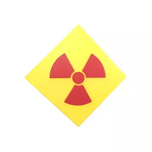 Radiation Symbol v3 002 Low-poly 3D model
