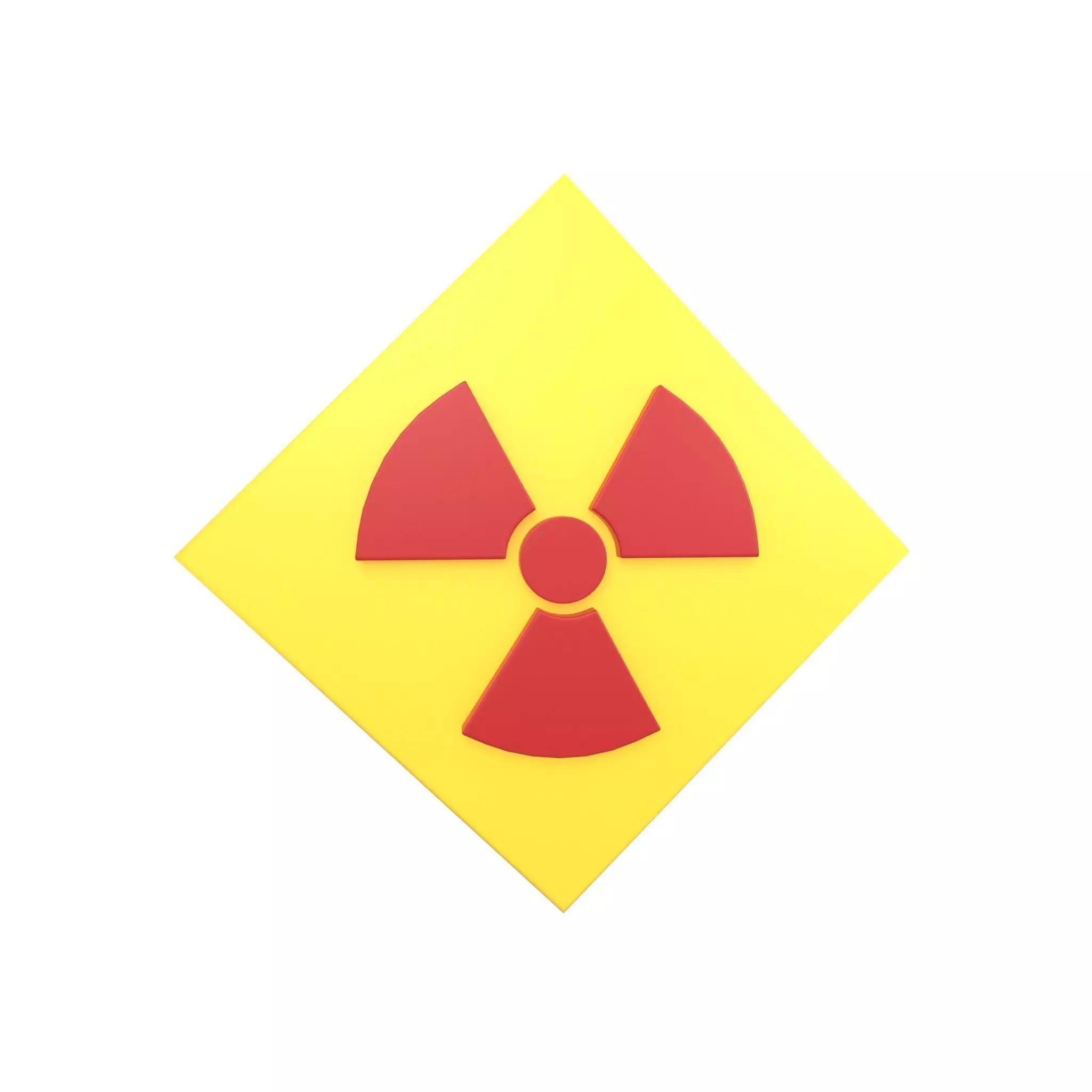 Radiation Symbol v3 002 Low-poly 3D model_0