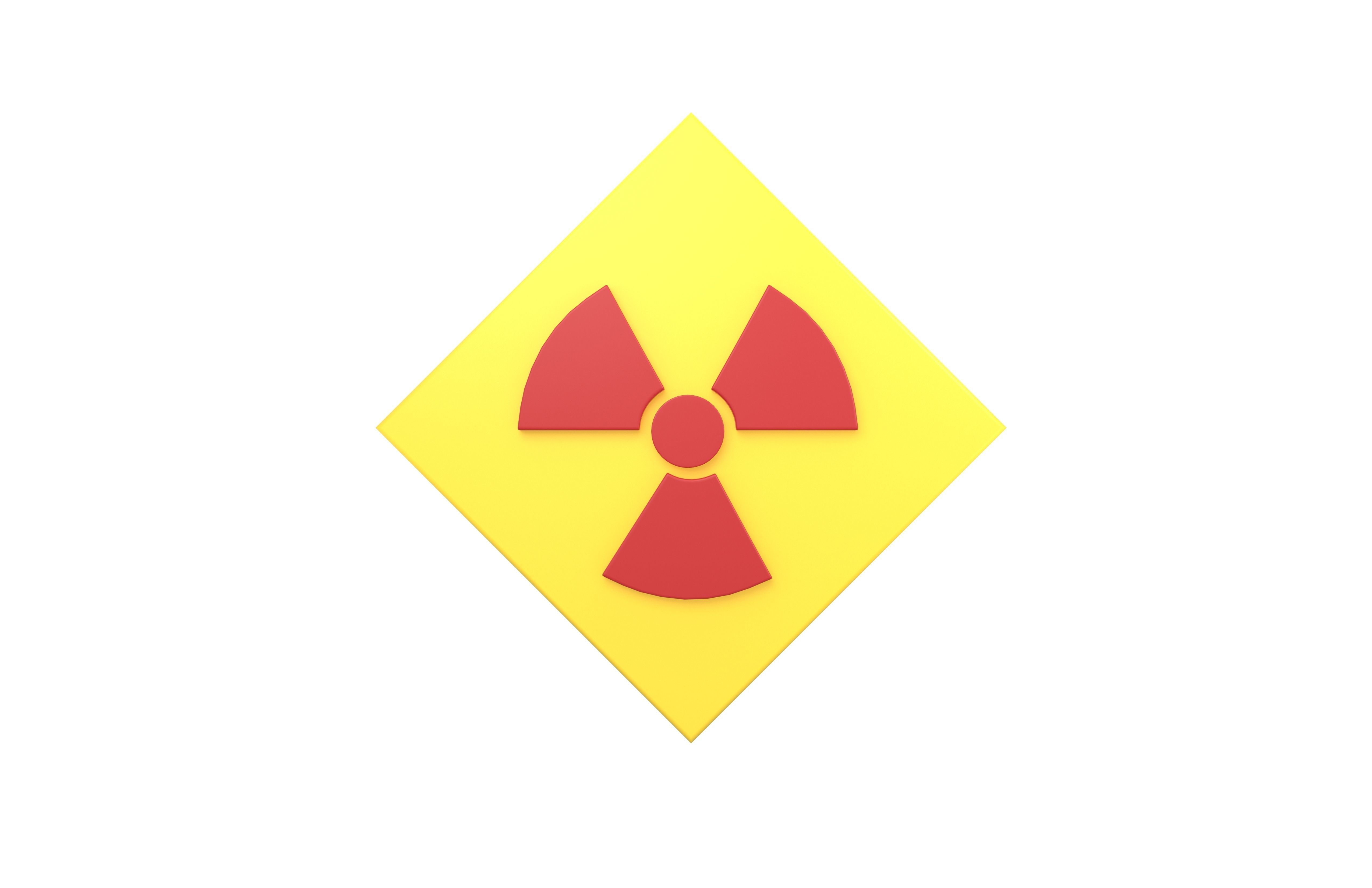 Radiation Symbol v3 002 Low-poly 3D model_1