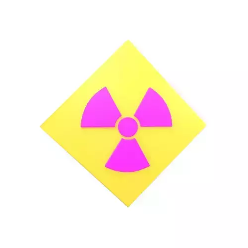 Radiation Symbol v3 003 Low-poly 3D model