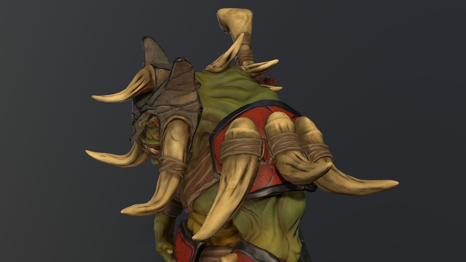 Monster Warrior Low-poly 3D model_14