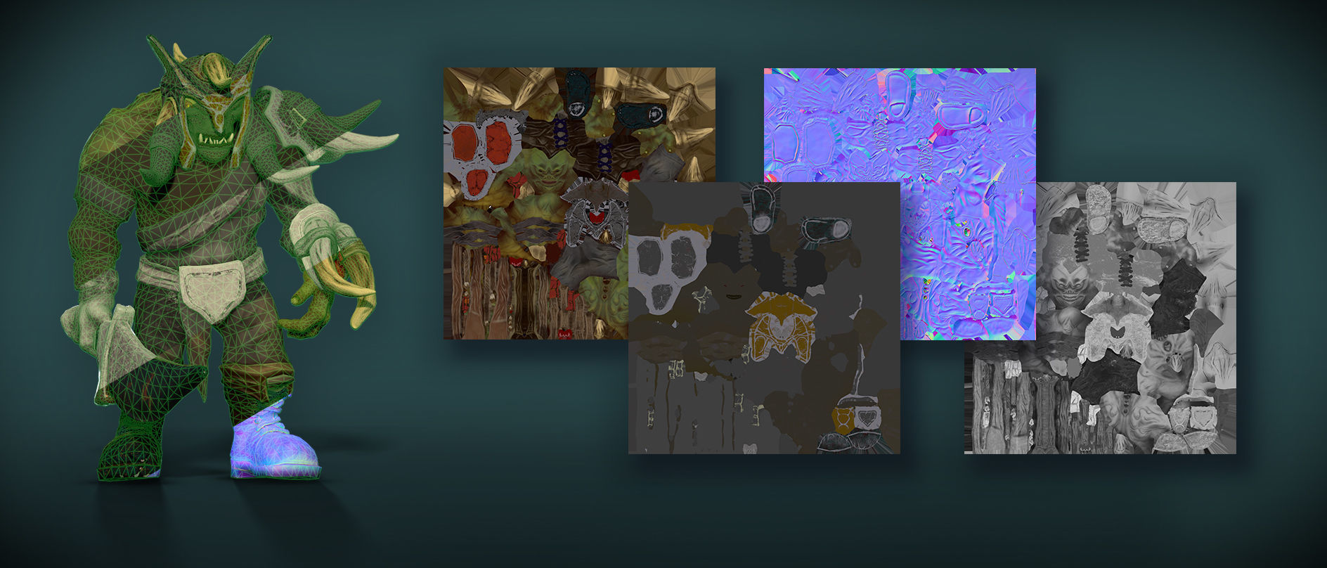 Monster Warrior Low-poly 3D model_8