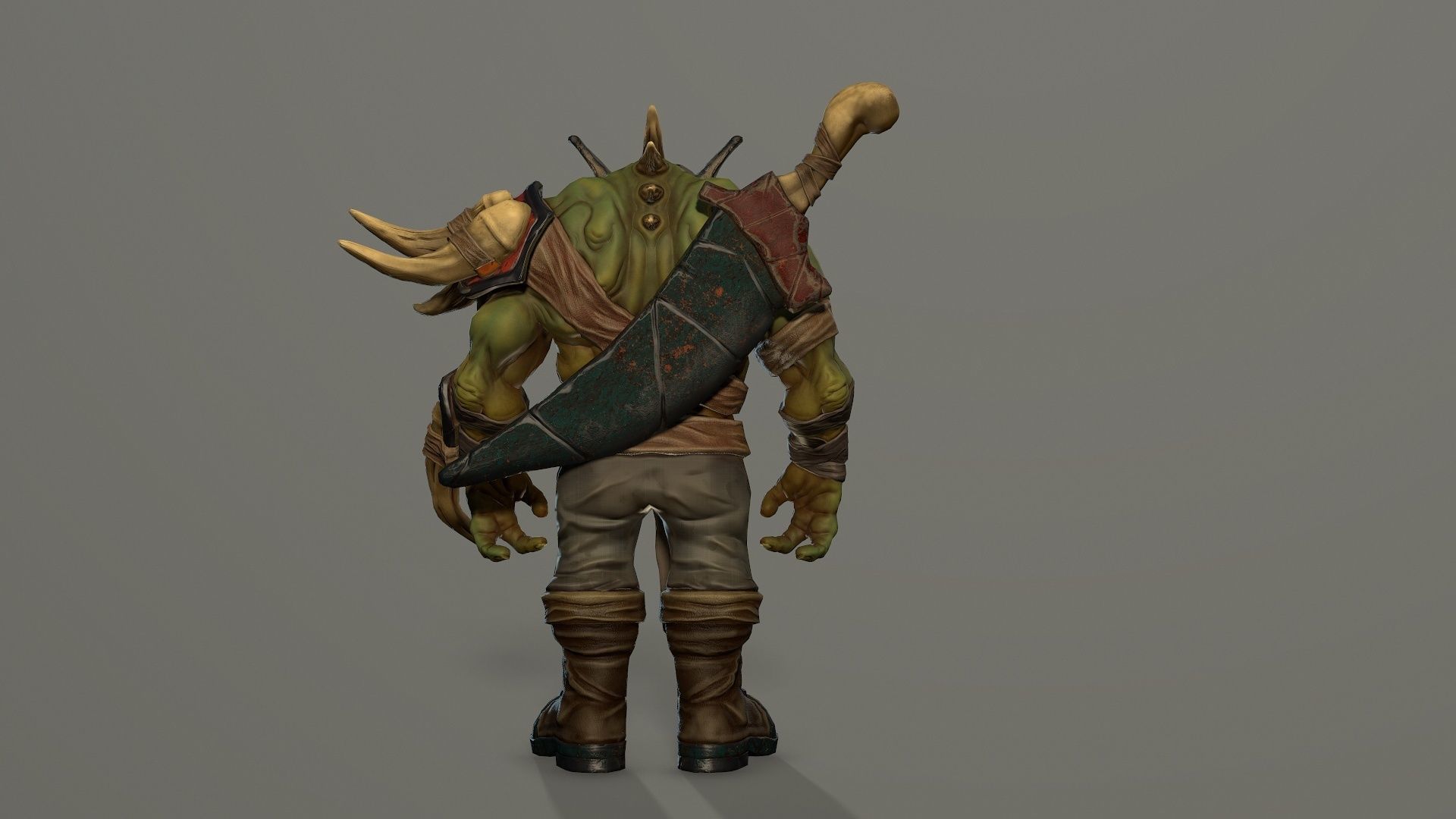 Monster Warrior Low-poly 3D model_11