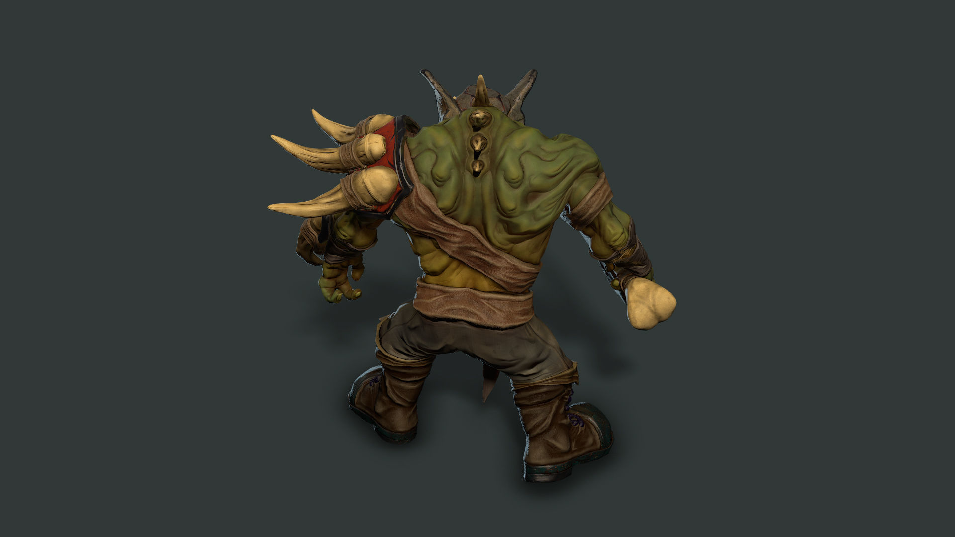 Monster Warrior Low-poly 3D model_5