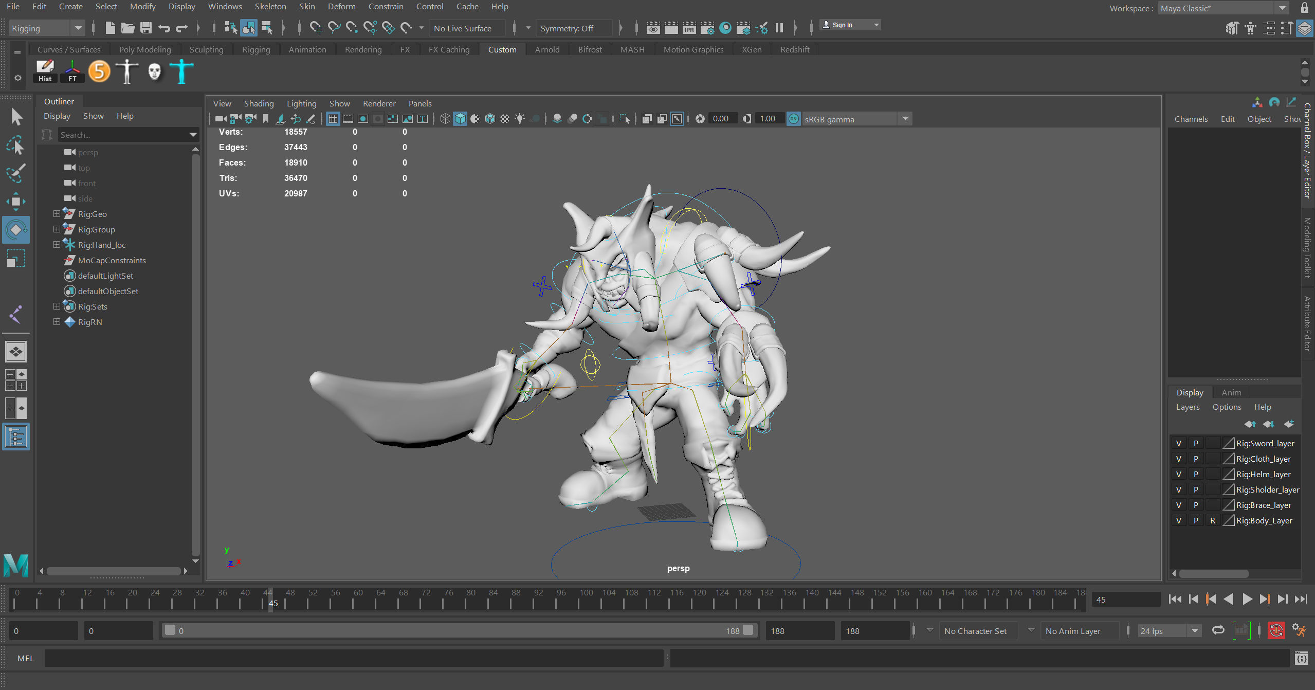Monster Warrior Low-poly 3D model_17