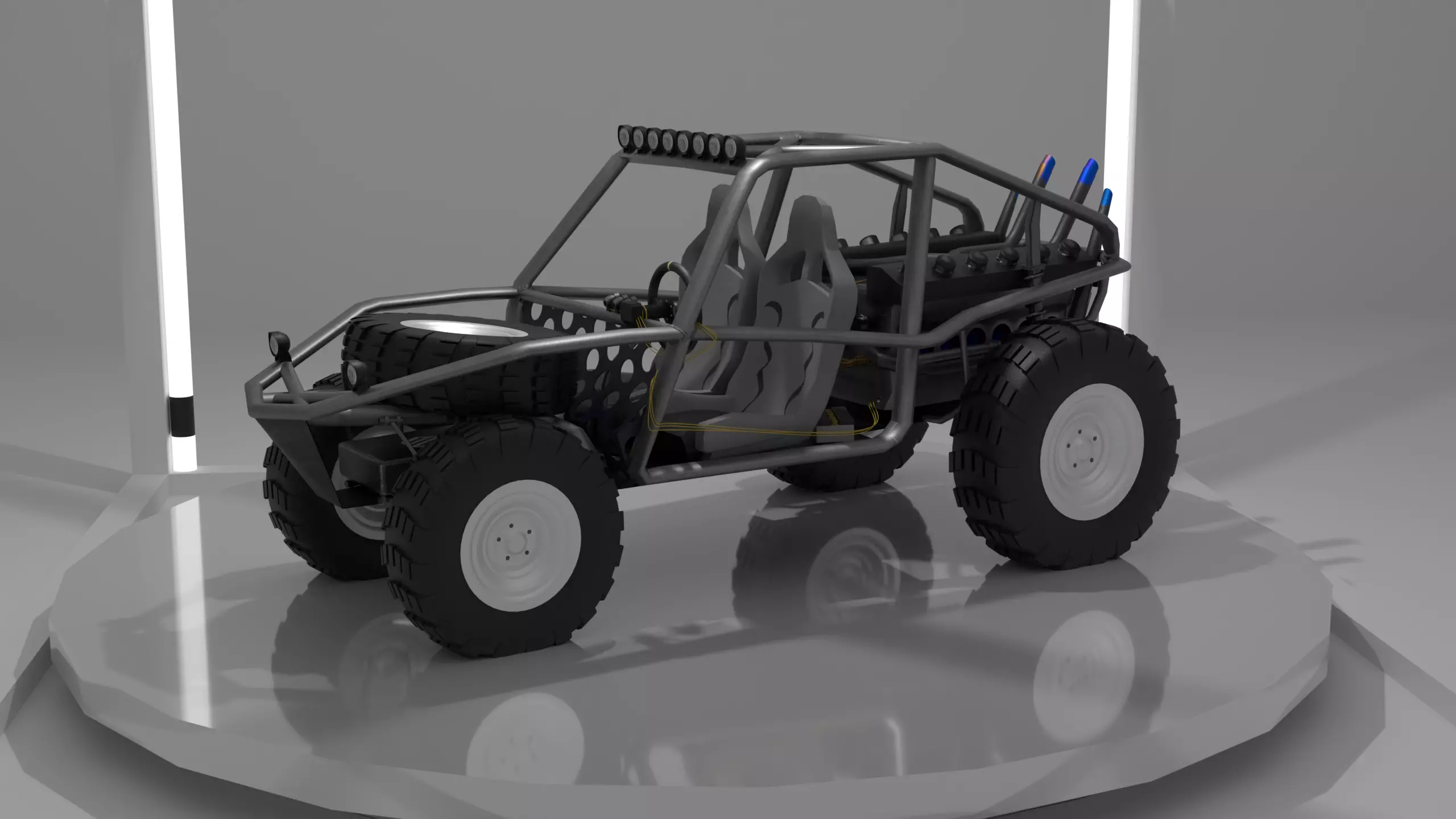 Dirty Buggy Low-poly 3D model