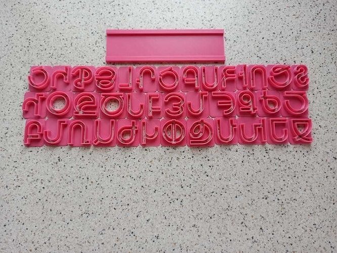 cookie cutter Armenian alphabet 3D print model
