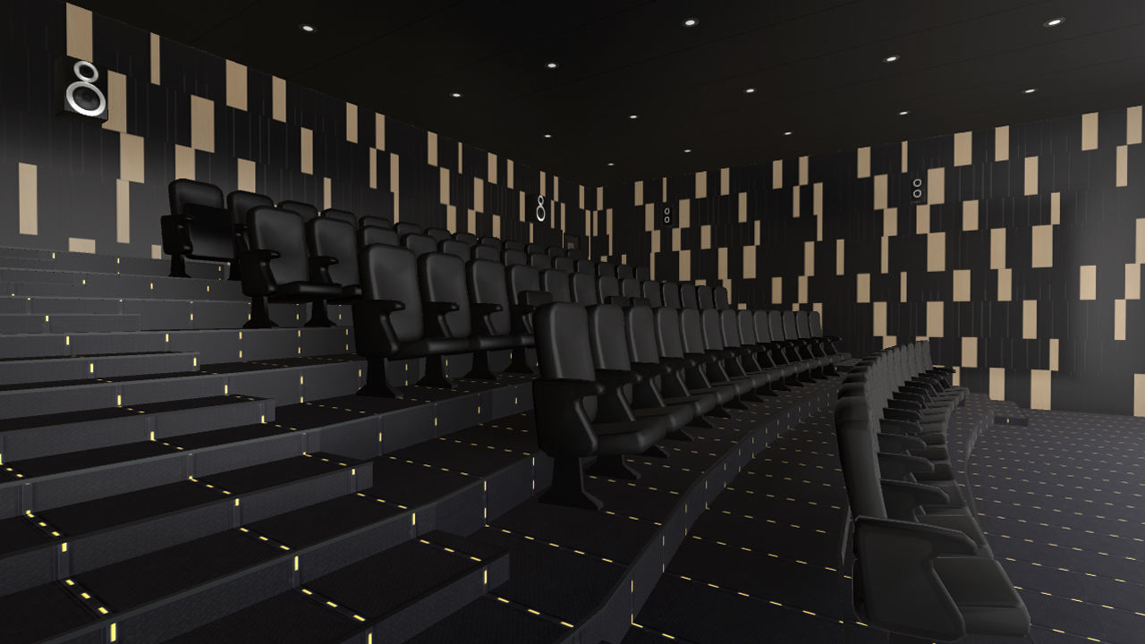 Modern Cinema Hall 06 Low-poly 3D model_3