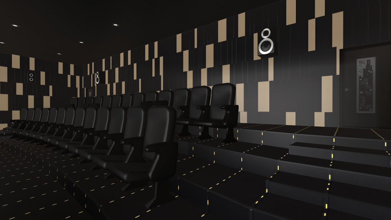 Modern Cinema Hall 06 Low-poly 3D model_5