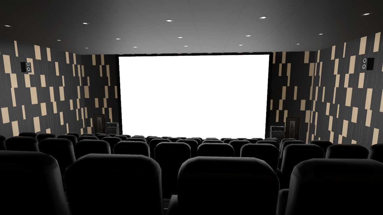 Modern Cinema Hall 06 Low-poly 3D model_2