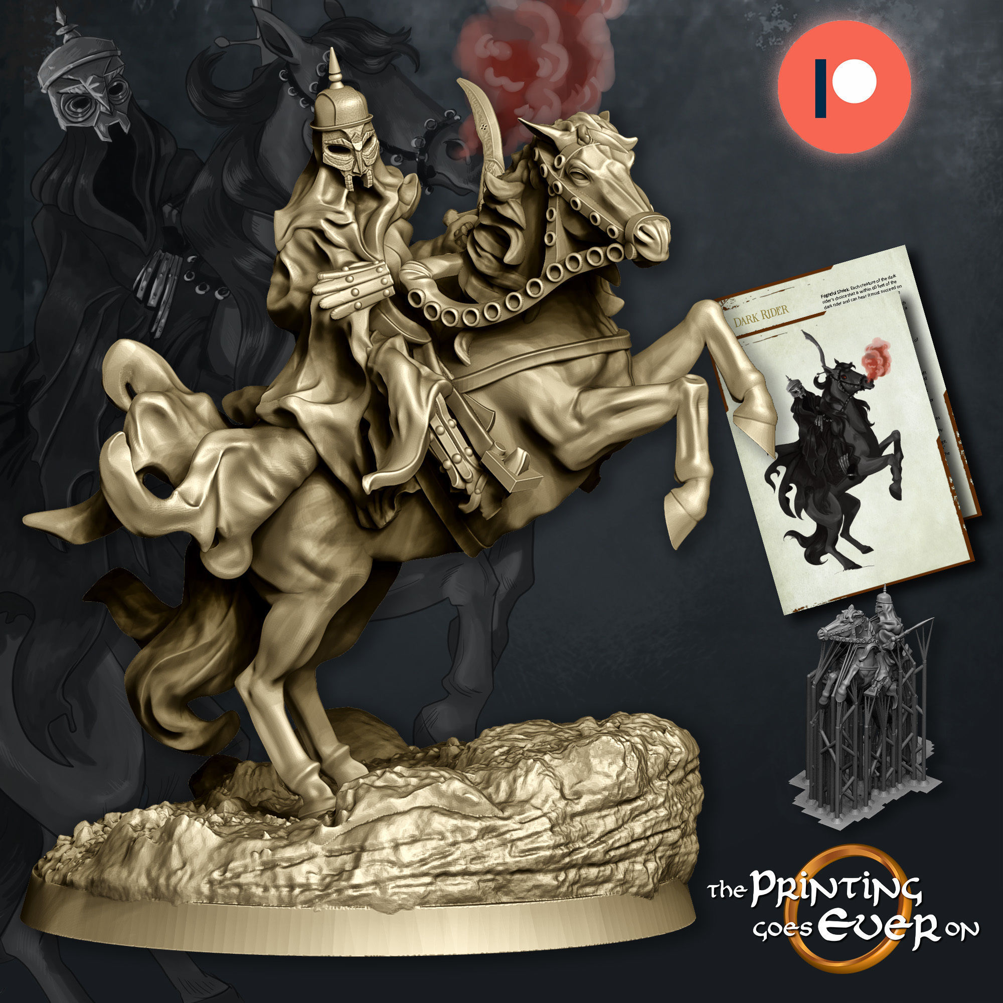 Dark Rider Khulsuud Mounted - Presupported
