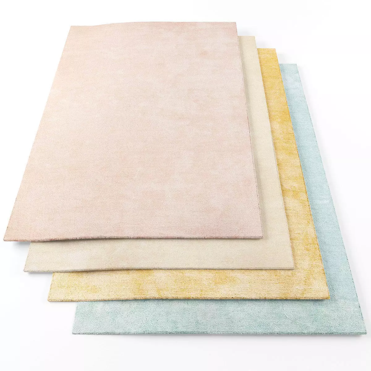 Rugs-900 set of four napkins Low-poly 3D model_0