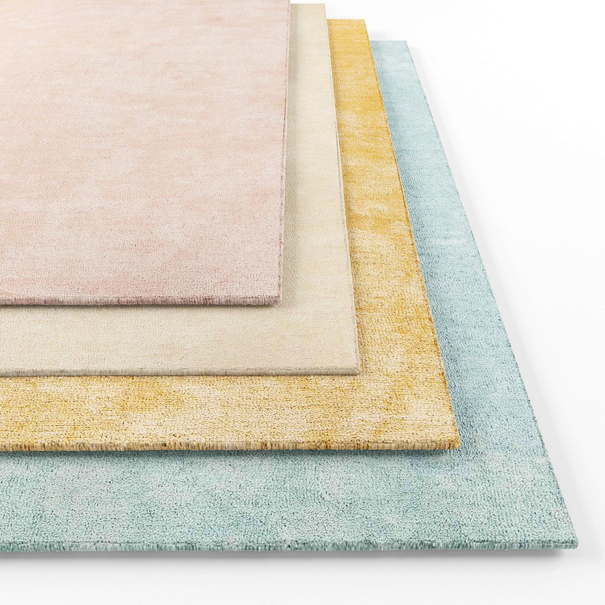 Rugs-900 set of four napkins Low-poly 3D model_1