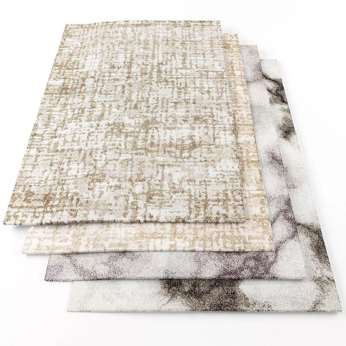 Rugs-901 set of three rugs Low-poly 3D model_0