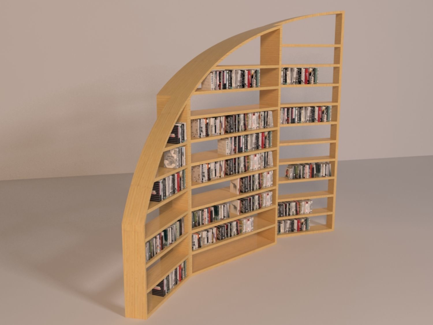 book shelfs  3D model_4