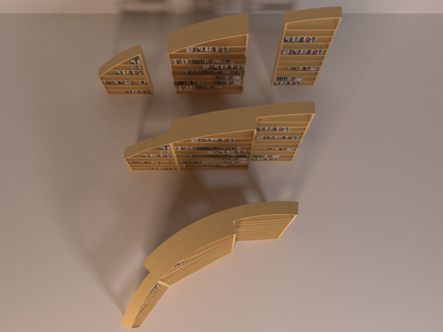 book shelfs  3D model_1