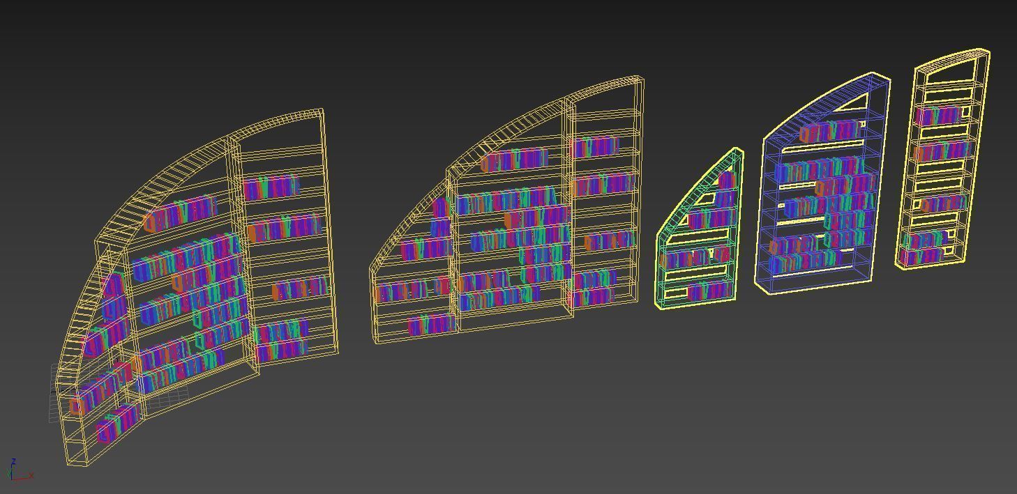 book shelfs  3D model_5