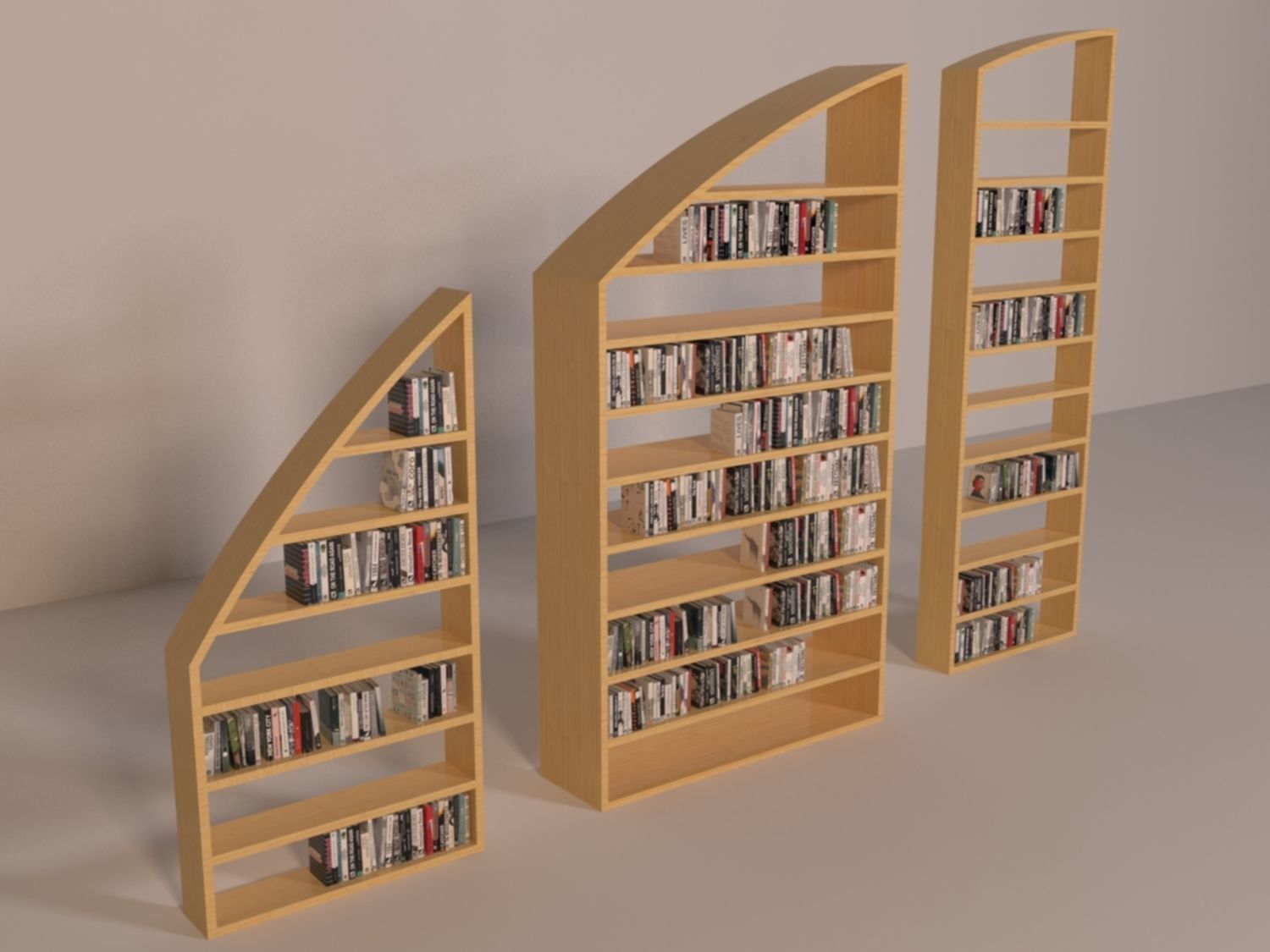 book shelfs  3D model_3