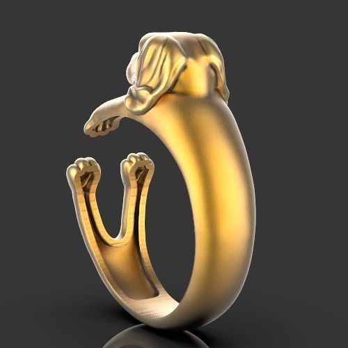 dog ring Silver Gold  Print Silver Gold  Print 3D print model_4
