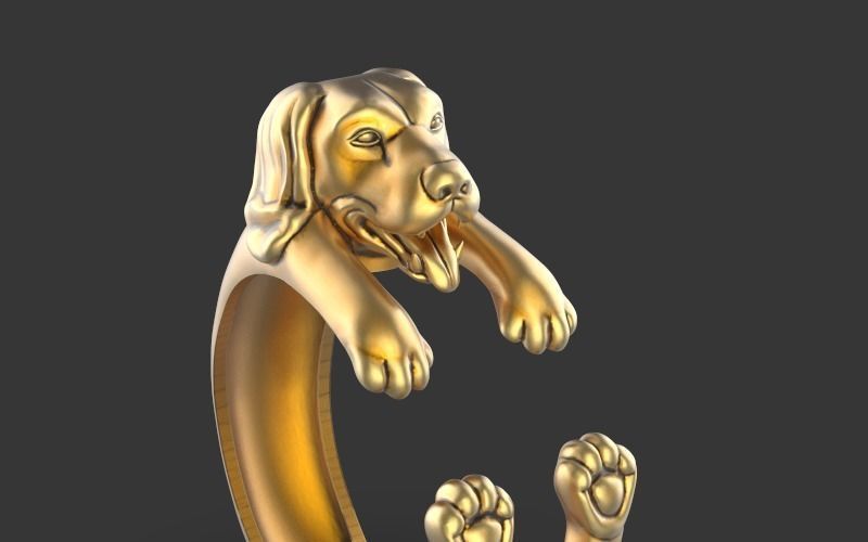 dog ring Silver Gold  Print Silver Gold  Print 3D print model_5