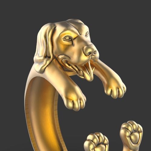 dog ring Silver Gold  Print Silver Gold  Print 3D print model_1