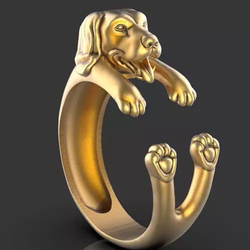 dog ring Silver Gold  Print Silver Gold  Print 3D print model_0
