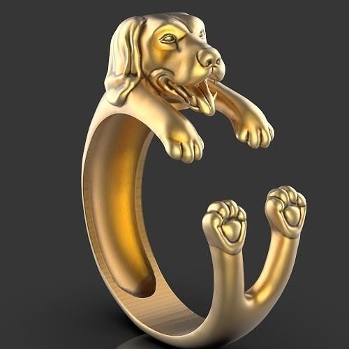 dog ring Silver Gold  Print Silver Gold  Print 3D print model