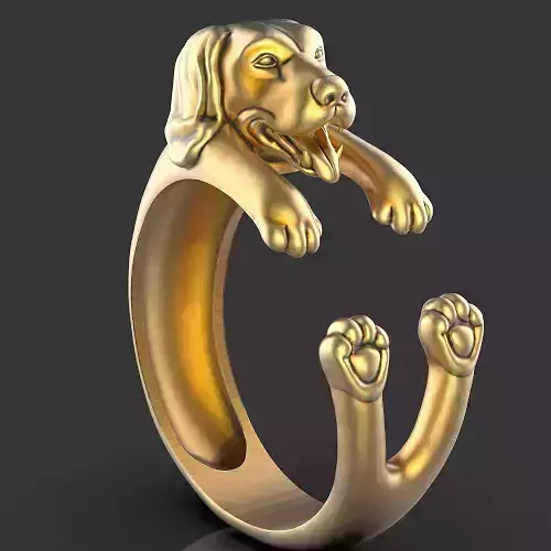 dog ring Silver Gold  Print Silver Gold  Print 3D print model
