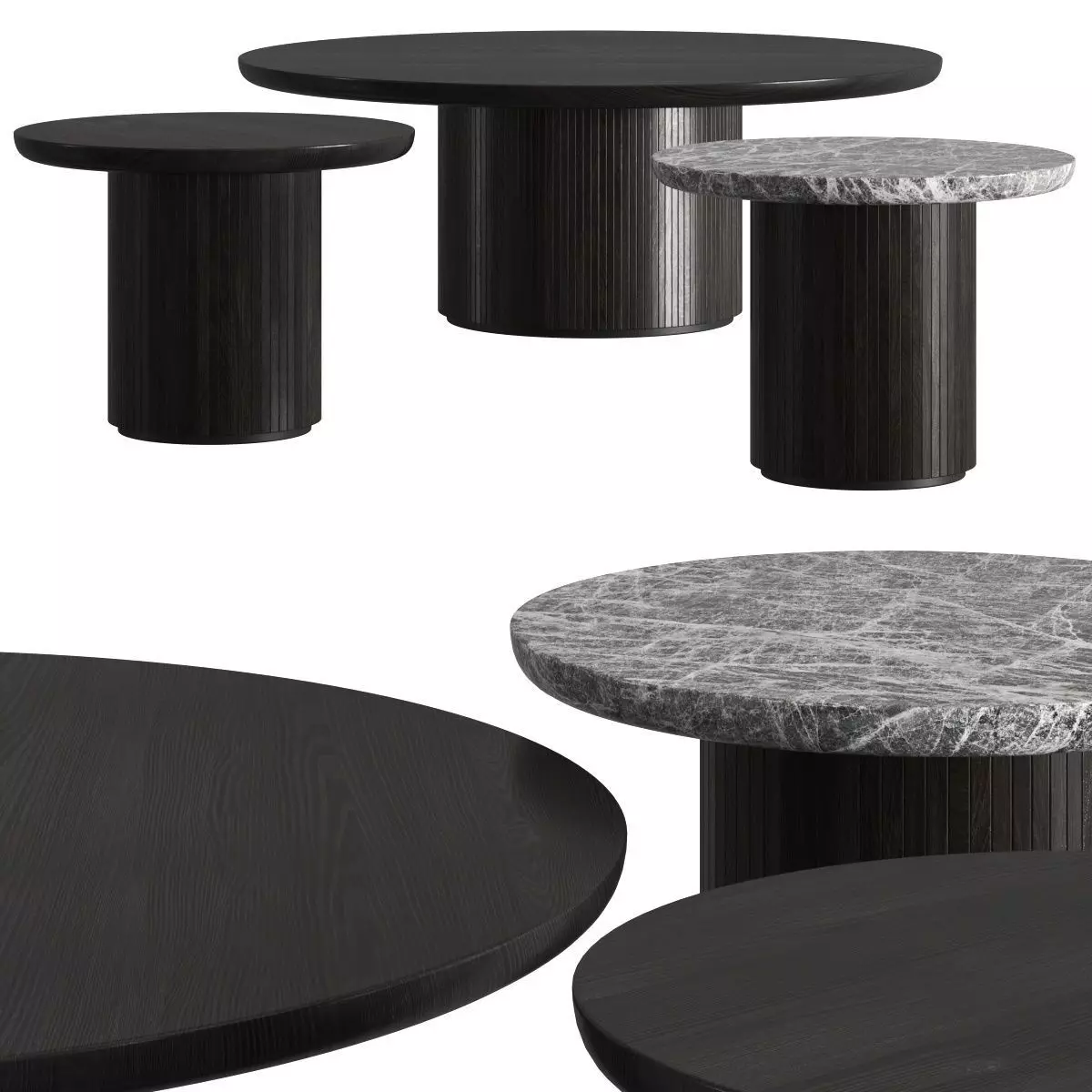 Gubi Moon Coffee Round Tables 3D model