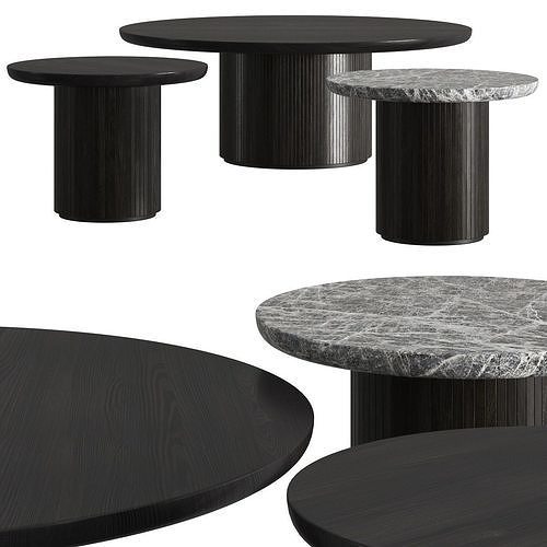 Gubi Moon Coffee Round Tables 3D model