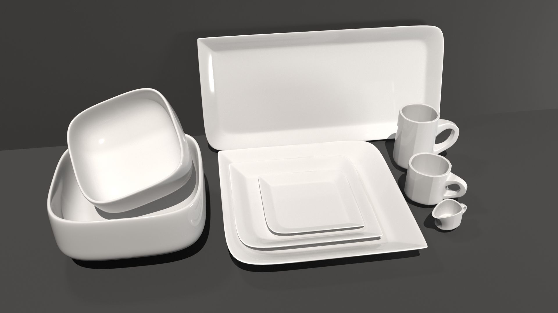 Dishes 3D model_1