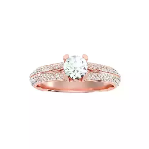 Women solitaire ring 3dm 10size stl render detail  3D print model