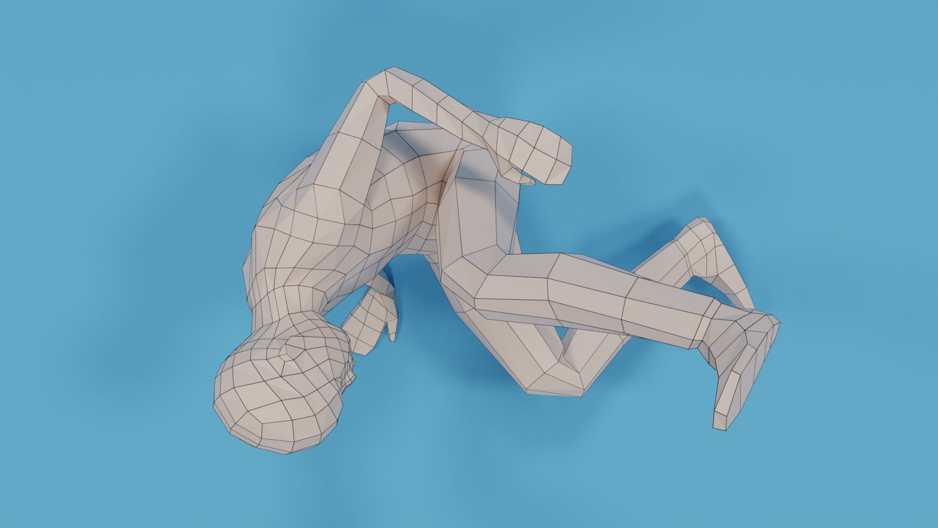 Low Poly Break Dance Kid Low-poly 3D model_19