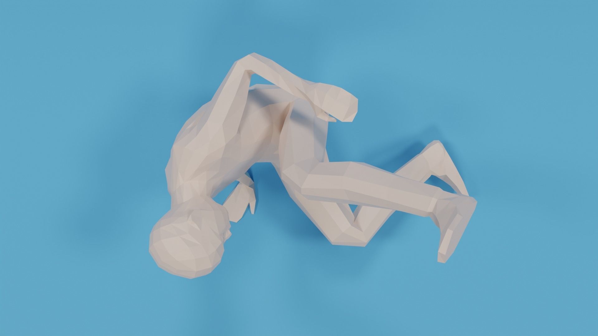 Low Poly Break Dance Kid Low-poly 3D model_10