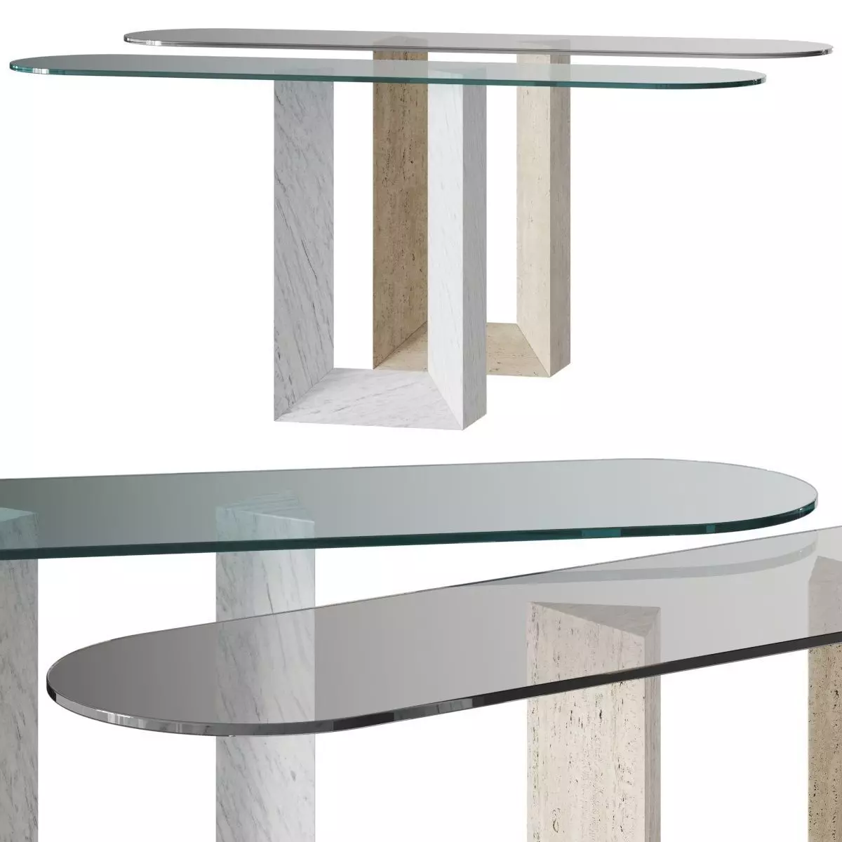 Cattelan Italia Diapason Console Tables 3D model_0