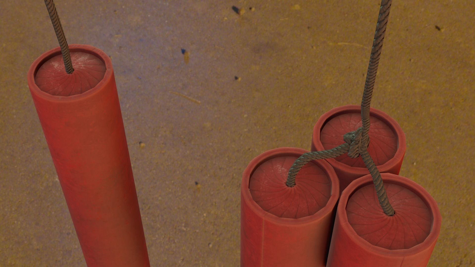 Dynamite  PBR Low Poly Asset Pack Low-poly 3D model_9