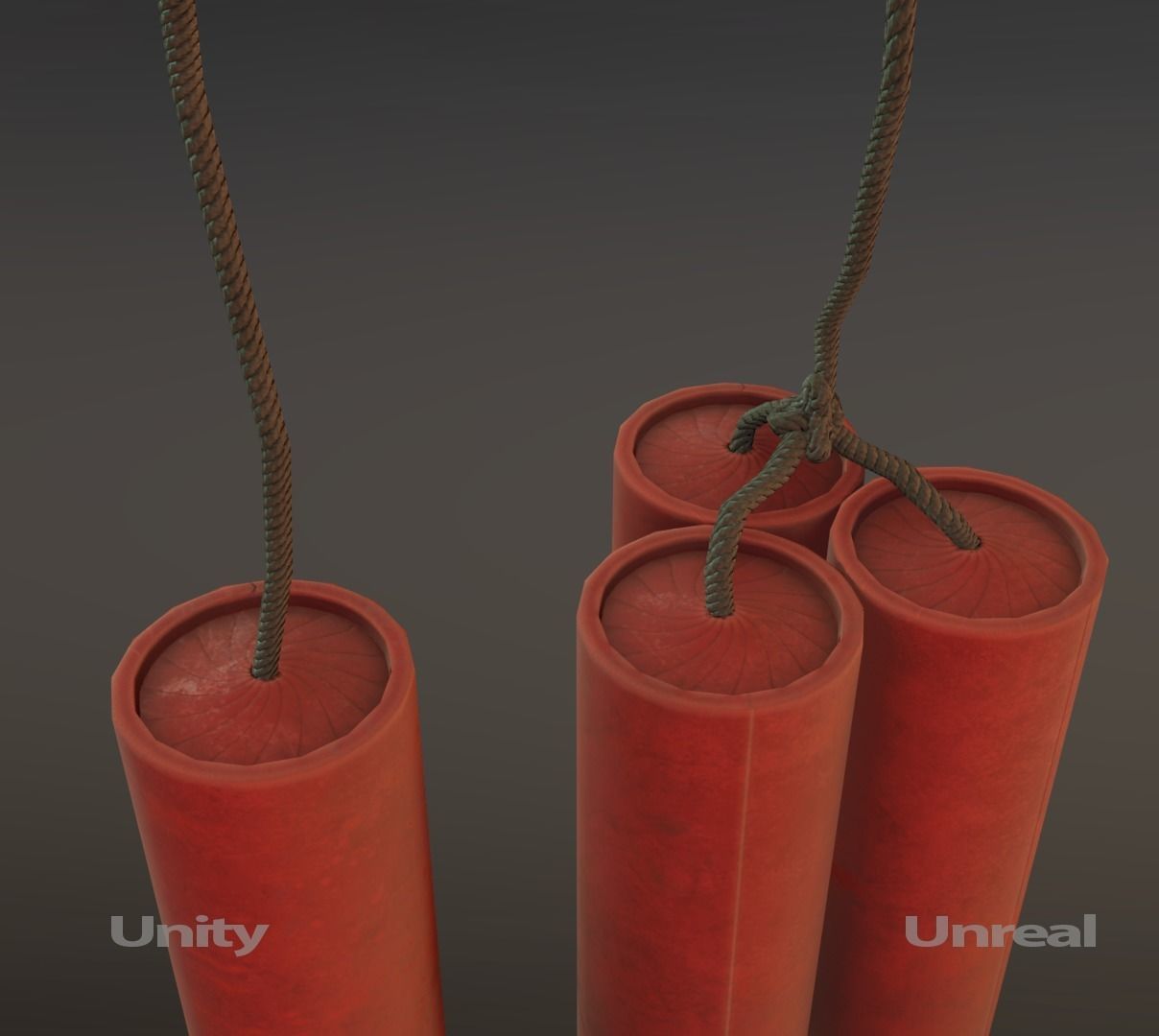 Dynamite  PBR Low Poly Asset Pack Low-poly 3D model_1