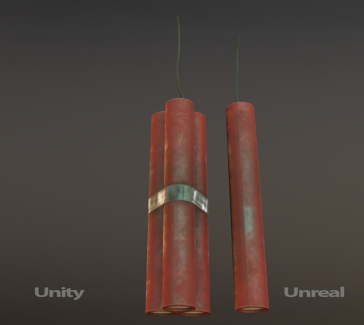 Dynamite  PBR Low Poly Asset Pack Low-poly 3D model_2
