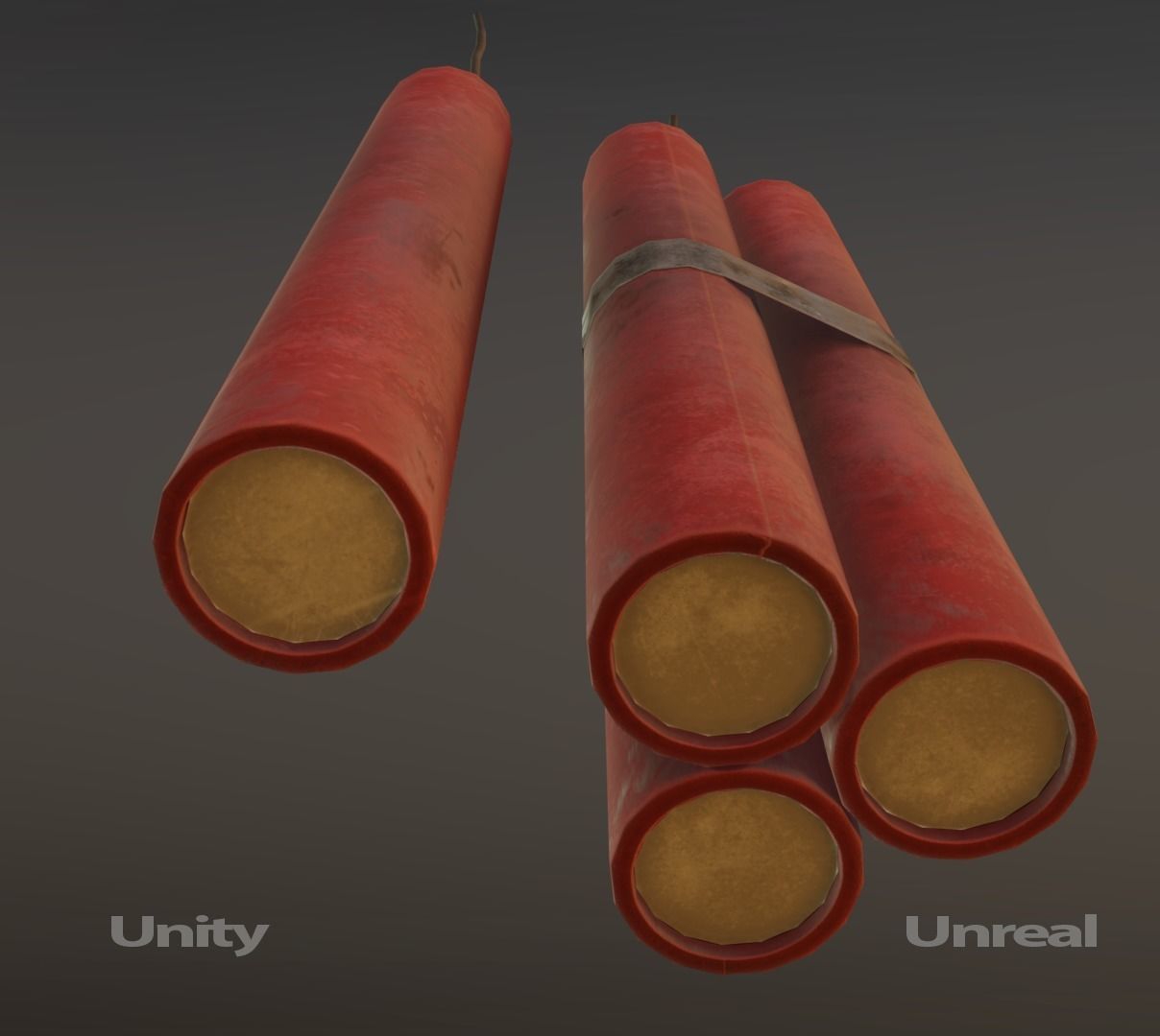 Dynamite  PBR Low Poly Asset Pack Low-poly 3D model_3