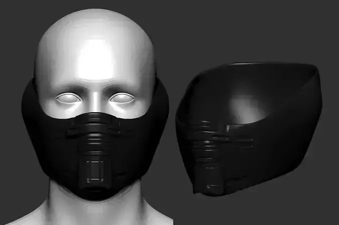 helmet high poly sculpt 3d printable ver 7 3D model