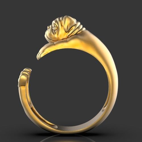 Dog ring Silver Gold  Print 3D print model_4