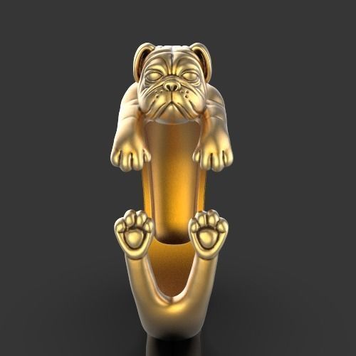 Dog ring Silver Gold  Print 3D print model_3