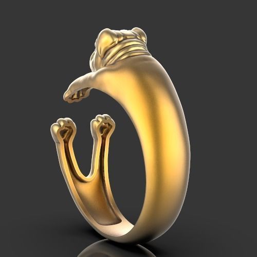 Dog ring Silver Gold  Print 3D print model_2