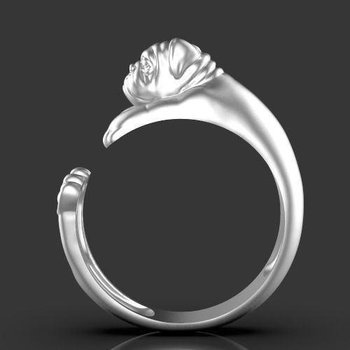 Dog ring Silver Gold  Print 3D print model_8