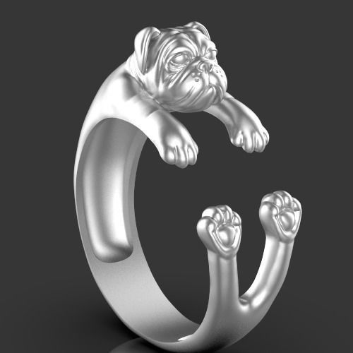 Dog ring Silver Gold  Print 3D print model_5