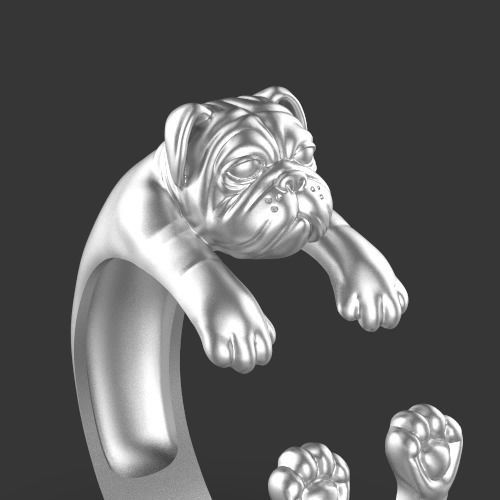 Dog ring Silver Gold  Print 3D print model_7